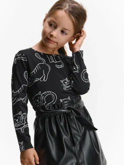 GATE Bawełniana koszulka z nadrukiem|Dzieci Dziewczynki·Koszulki I Topy