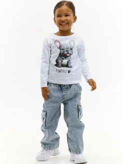 GATE Bawełniana koszulka z nadrukiem|Dzieci Dziewczynki·Koszulki I Topy