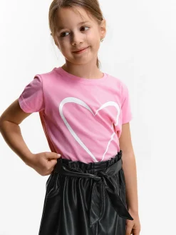 GATE Bawełniana koszulka z nadrukiem|Dzieci Dziewczynki·Koszulki I Topy