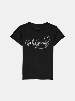 GATE Bawełniana koszulka z nadrukiem|Dzieci Dziewczynki·Koszulki I Topy