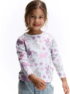 GATE Bawełniana koszulka z nadrukiem|Dzieci Dziewczynki·Koszulki I Topy