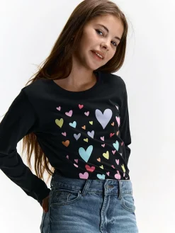 GATE Bawełniana koszulka z nadrukiem|Dzieci Dziewczynki·Koszulki I Topy