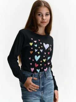 GATE Bawełniana koszulka z nadrukiem|Dzieci Dziewczynki·Koszulki I Topy