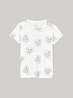 GATE Bawełniana koszulka z nadrukiem|Dzieci Dziewczynki·Koszulki I Topy