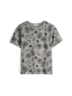 GATE Bawełniana koszulka z nadrukiem| Koszulki I Topy·Koszulki