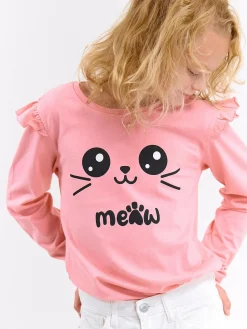 GATE Bawełniana koszulka z nadrukiem|Dzieci Dziewczynki·Koszulki I Topy