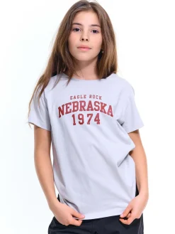 GATE Bawełniana koszulka z nadrukiem|Dzieci Dziewczynki·Koszulki I Topy