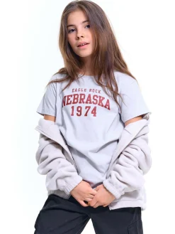 GATE Bawełniana koszulka z nadrukiem|Dzieci Dziewczynki·Koszulki I Topy