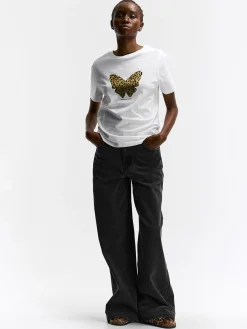 GATE Bawełniana koszulka z nadrukiem| Koszulki I Topy·Koszulki|Koszulki I Topy·Koszulki Z Nadrukiem