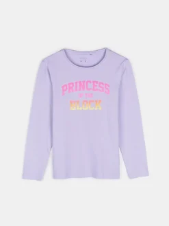 GATE Bawełniana koszulka z napisem|Dzieci Dziewczynki·Ostatnie Sztuki Ubrania Dla Dziewczynek|Dziewczynki·Koszulki I Topy