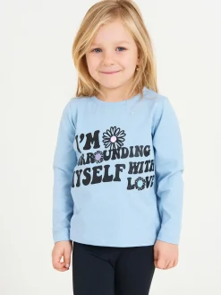 GATE Bawełniana koszulka z napisem|Dzieci Dziewczynki·Ostatnie Sztuki Ubrania Dla Dziewczynek|Dziewczynki·Koszulki I Topy