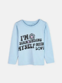 GATE Bawełniana koszulka z napisem|Dzieci Dziewczynki·Ostatnie Sztuki Ubrania Dla Dziewczynek|Dziewczynki·Koszulki I Topy