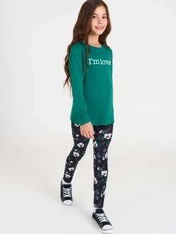 GATE Bawełniana koszulka z napisem|Dzieci Dziewczynki·Ostatnie Sztuki Ubrania Dla Dziewczynek|Dziewczynki·Koszulki I Topy