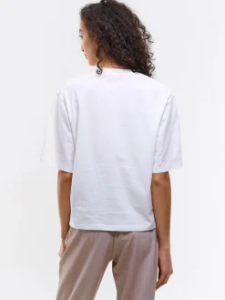 GATE Bawełniana koszulka z napisem| Koszulki I Topy·Koszulki|Koszulki I Topy·Koszulki Z Nadrukiem