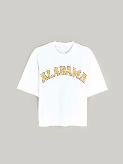 GATE Bawełniana koszulka z napisem| Koszulki I Topy·Koszulki|Koszulki I Topy·Koszulki Z Nadrukiem