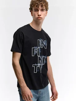 GATE Bawełniana koszulka z napisem| Koszulki·Koszulki ☀️|Koszulki·Koszulki Z Nadrukiem