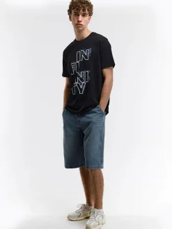 GATE Bawełniana koszulka z napisem| Koszulki·Koszulki ☀️|Koszulki·Koszulki Z Nadrukiem