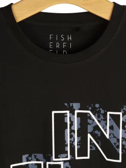 GATE Bawełniana koszulka z napisem| Koszulki·Koszulki ☀️|Koszulki·Koszulki Z Nadrukiem