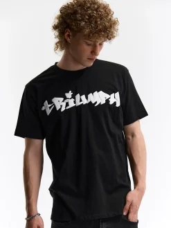 GATE Bawełniana koszulka z napisem| Koszulki·Koszulki ☀️|Koszulki·Koszulki Z Nadrukiem