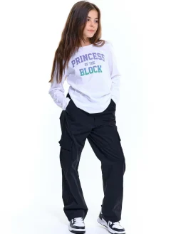 GATE Bawełniana koszulka z napisem|Dzieci Dziewczynki·Koszulki I Topy