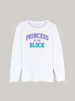 GATE Bawełniana koszulka z napisem|Dzieci Dziewczynki·Koszulki I Topy