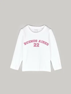 GATE Bawełniana koszulka z napisem|Dzieci Dziewczynki·Koszulki I Topy