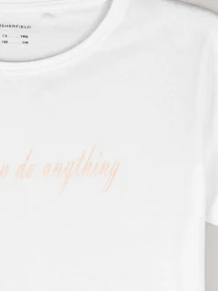 GATE Bawełniana koszulka z napisem|Dzieci Dziewczynki·Koszulki I Topy