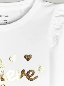 GATE Bawełniana koszulka z napisem|Dzieci Dziewczynki·Koszulki I Topy