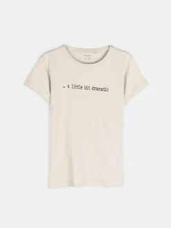 GATE Bawełniana koszulka z napisem|Dzieci Dziewczynki·Koszulki I Topy