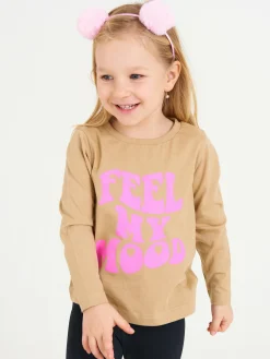 GATE Bawełniana koszulka z napisem|Dzieci Dziewczynki·Koszulki I Topy