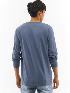 GATE Bawełniana koszulka z patentami| Koszulki·Koszulki Z Długim Rękawem|Koszulki·Basic Koszulki I Podkoszulki