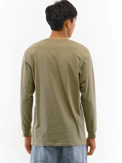 GATE Bawełniana koszulka z patentami| Koszulki·Koszulki Z Długim Rękawem|Koszulki·Basic Koszulki I Podkoszulki