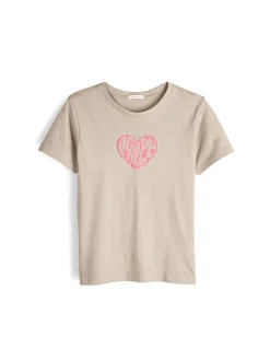 GATE Bawełniana koszulka z wypukłym nadrukiem| Koszulki I Topy·Koszulki|Koszulki I Topy·Koszulki Z Nadrukiem