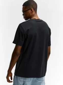 GATE Bawełniana koszulka z wypukłym napisem| Koszulki·Koszulki ☀️|Koszulki·Koszulki Z Nadrukiem