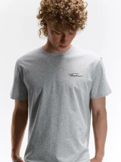 GATE Bawełniana koszulka z wypukłym napisem| Koszulki·Koszulki ☀️|Koszulki·Basic Koszulki I Podkoszulki