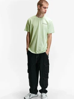 GATE Bawełniana koszulka z wypukłym napisem| Koszulki·Koszulki ☀️|Koszulki·Koszulki Z Nadrukiem