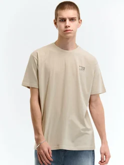 GATE Bawełniana koszulka z wypukłym napisem| Koszulki·Koszulki ☀️|Koszulki·Basic Koszulki I Podkoszulki