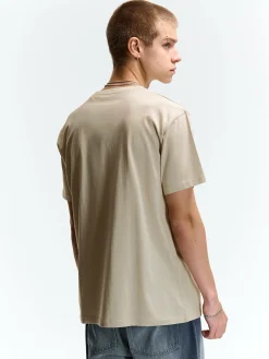 GATE Bawełniana koszulka z wypukłym napisem| Koszulki·Koszulki ☀️|Koszulki·Basic Koszulki I Podkoszulki