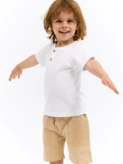 GATE Bawełniana koszulka zapinana na guziki|Dzieci Chłopcy·Koszulki