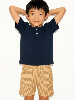 GATE Bawełniana koszulka zapinana na guziki|Dzieci Chłopcy·Koszulki