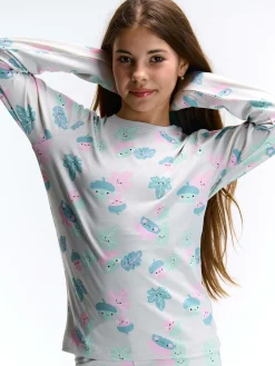 GATE Bawełniana piżama z nadrukiem|Dzieci Dziewczynki·Bielizna