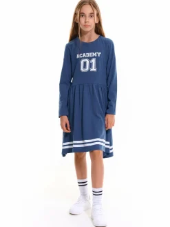 GATE Bawełniana sukienka uniwersytecka z nadrukiem|Dzieci Dziewczynki·Sukienki