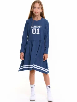 GATE Bawełniana sukienka uniwersytecka z nadrukiem|Dzieci Dziewczynki·Sukienki