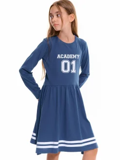 GATE Bawełniana sukienka uniwersytecka z nadrukiem|Dzieci Dziewczynki·Sukienki