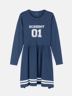 GATE Bawełniana sukienka uniwersytecka z nadrukiem|Dzieci Dziewczynki·Sukienki