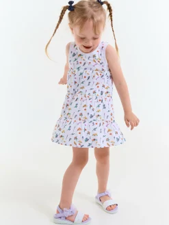 GATE Bawełniana sukienka w kwiatowy print|Dzieci Dziewczynki·Sukienki