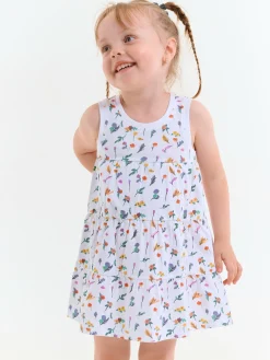 GATE Bawełniana sukienka w kwiatowy print|Dzieci Dziewczynki·Sukienki