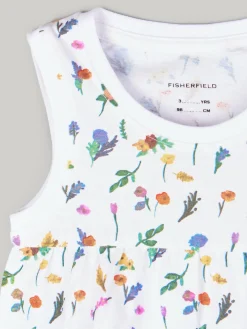 GATE Bawełniana sukienka w kwiatowy print|Dzieci Dziewczynki·Sukienki