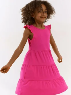 GATE Bawełniana sukienka z falbankami|Dzieci Baby|Dziewczynki·Sukienki
