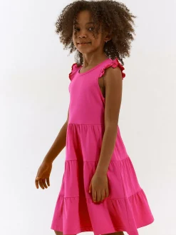 GATE Bawełniana sukienka z falbankami|Dzieci Baby|Dziewczynki·Sukienki